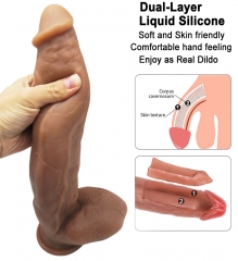 HOWOSEX 30*5.8cm Soft Liquid Silicone Giant Huge Dildo Lifelike Realistic Big Penis Dick With Suction Cup Sex Toys For Women
