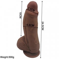 HOWOSEX 10" Monster Double-layer Silicone Realistic Dildo Soft Huge Penis With Suction Cup Big Horse Dildos Giant Anal Toy Thick Dick