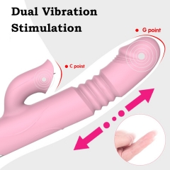 HOWOSEX Powerful Dual Motor Vibrator Heating Telescopic for Woman AV Magic Wand G Spot Massage Clitoris Stimulation, 10 Vibration Modes Adult Sex Toys