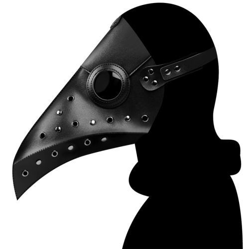 Halloween Costume Props Leather Plague Doctor Headgear PU Medieval Masquerade Mask