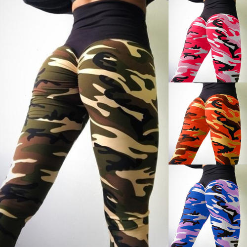 High Waist Camouflage Print Leggings Women Wholesale Sport Wear PQOM9149