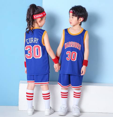 Kid Stephen Curry Kits Retro Tops Basketball Jersey GSW Jersey Team Uniform PQ33802