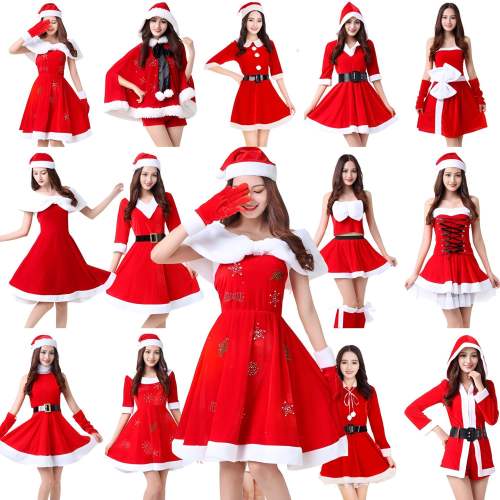 Wholesale Sexy Christmas Costume For Women Plush Xmas Dress PQ3243B