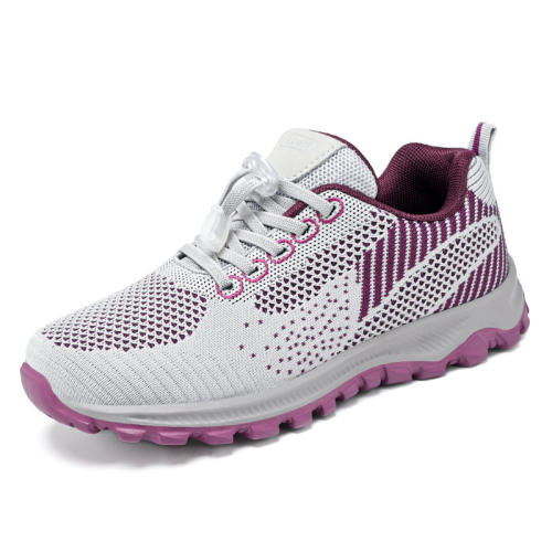 Wholesale Flyknit Sport Shoes Female Casul Shoes Womens Mesh Sneakers PQ-G-P19