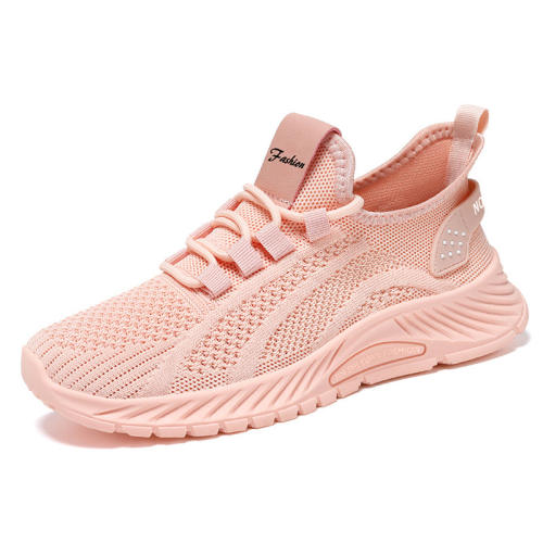 Wholesale Female Flyknit Sport Shoes Mesh Sneakers Womens Casul Shoes PQ2806