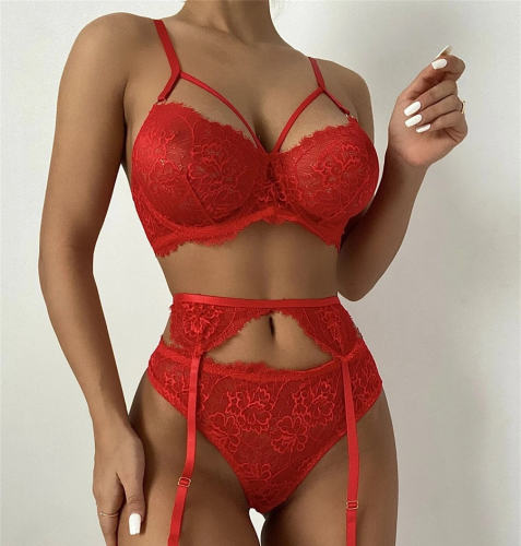 Women Valentines Day Sexy Lingerie Set Wholesale Red Underwear PQ0447