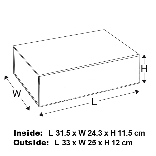 L A4 Deep-1 White Magnetic Gift Box
