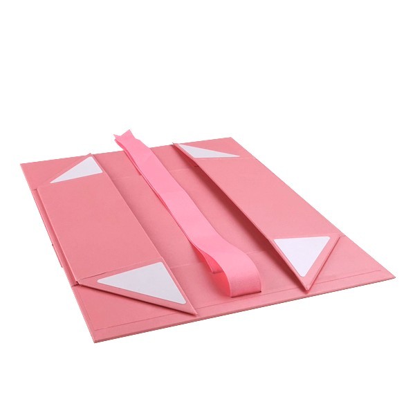 Wholesale A5 Shallow Pink Magnetic Gift Box WIith Ribbon