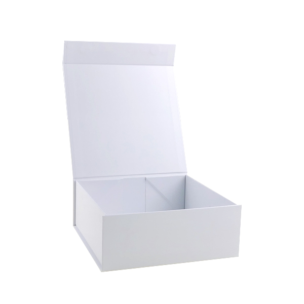 Wholesale M Square Shallow White Magnetic Gift Box