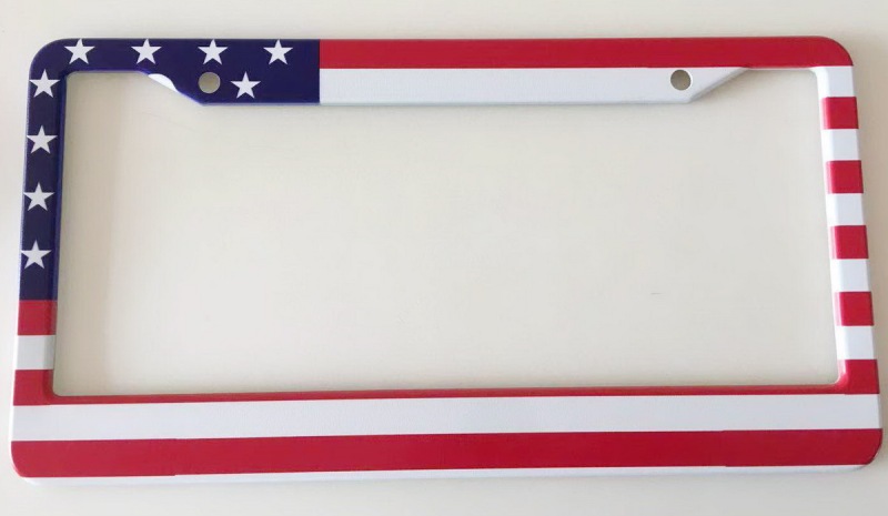 American Flag License Plate Frames, Stainless Steel  License Plate Holder
