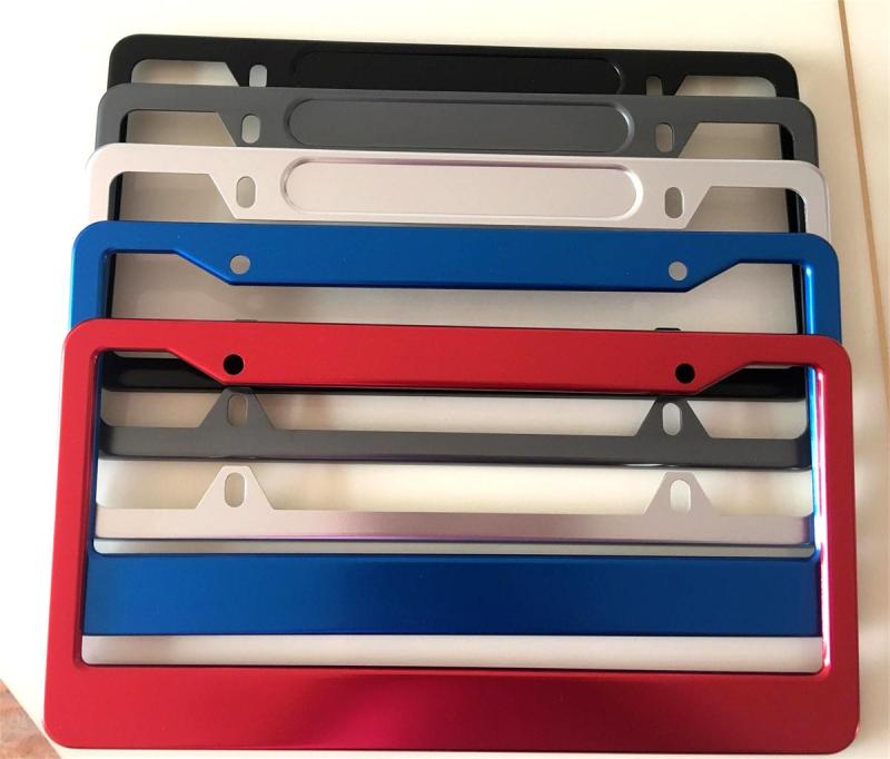 Anodised Aluminum License Plate Frames, Metal License Plate Holder