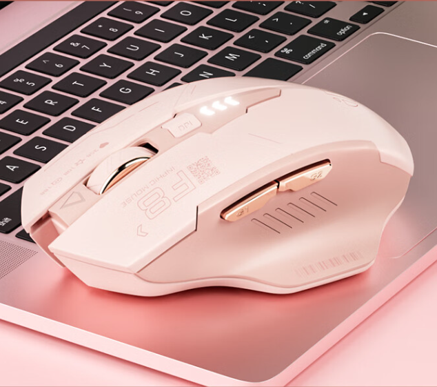 INPHIC Wireless Mouse Pink, 2.4G USB Rechargeable Wireless Mice Silent Click, Cute Portable Ergonomic Computer Cordless Mouse for Laptop Mac MacBook