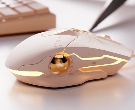 INPHIC Gaming Mouse, High Performance Wired Mouse 4000 DPI, 7 Programmable Buttons, On-Board Memory, Mouse Backlit for Office or Gamer
