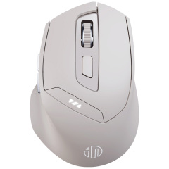 INPHIC DR6 Bluetooth Mouse Rechargeable 2.4G+Bluetooth 5.0/4.0 Tri-Modes Wireless Mouse 1600dpi Mute Ergonomic Mouse for iPad Laptop Desktop Mac Android Windows, apricot white