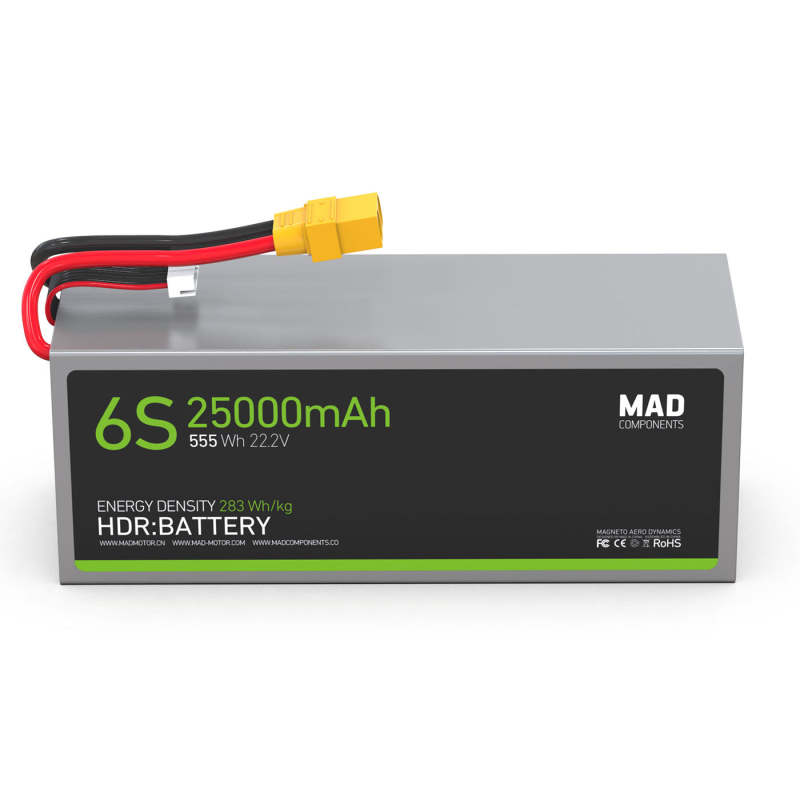 6S 25Ah  High Power Density Light Weight Drone Solid State Lithium Battery