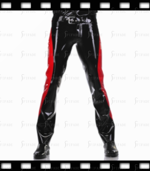 Latex Trousers Male's Pants Outside Match Colors Overalls Customized 0.4mm