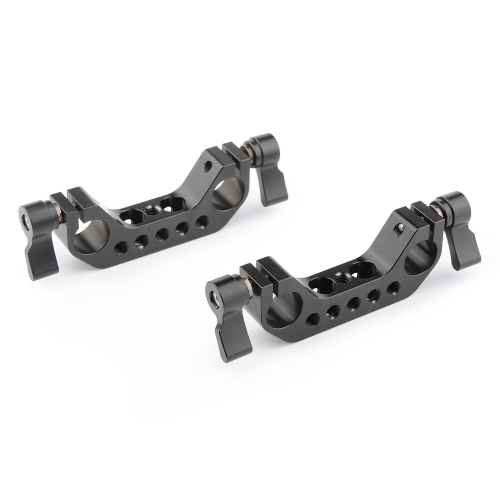 CAMVATE 15mm Rail Rod Clamp 1/4"-20 Thread (Black, 2 Pieces)