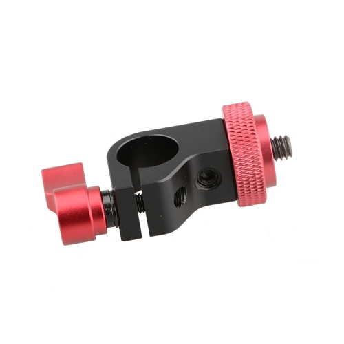 CAMVATE Single Hole 15mm Rod Clamp (Red Knob)