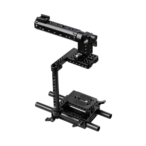 Camera Cage Rig w/Top Handle Tripod Mount Plate fr Canon Nikon Sony Panasonnic