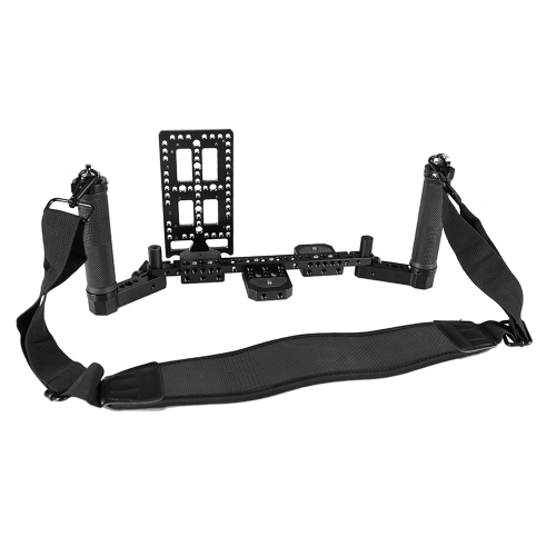 CAMVATE Director’s Monitor Supporting Rig With Dual Rubber Handgrip & Neck Shoulder Strap & Battery Plate