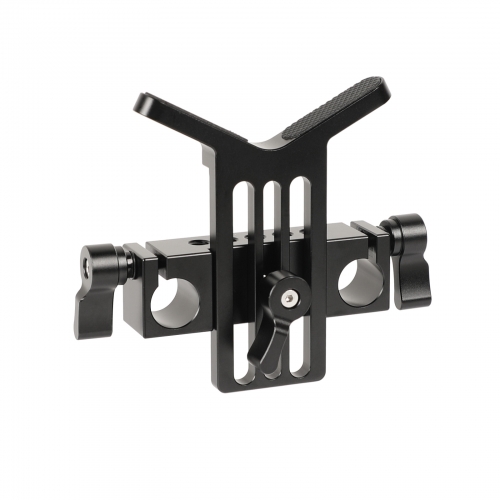 CAMVATE Adjustable Lens Y Support (Lengthened) + 15mm Rail Block Rod Clamp For DSLR Rig Rod Support System