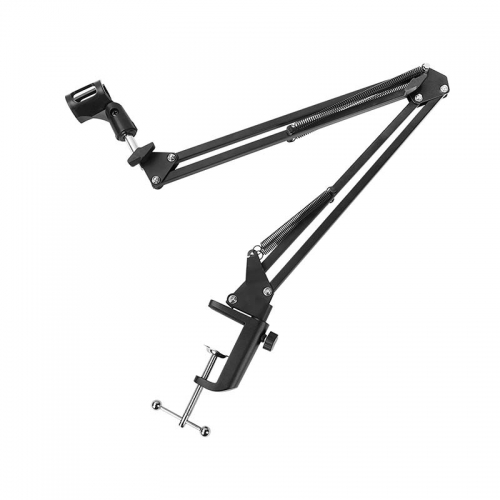 CAMVATE Foldable Cantilever Microphone Stand NB-35 With Adjustable Suspension Boom Scissor Arm For Streaming Voice-overs Recording (Iron C Clamp Base)