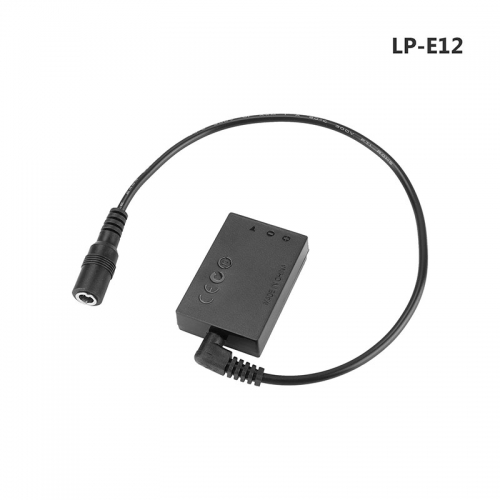 CAMVATE Canon LP-E12 (DR-E12) Dummy Battery To 2.1mm DC Cable