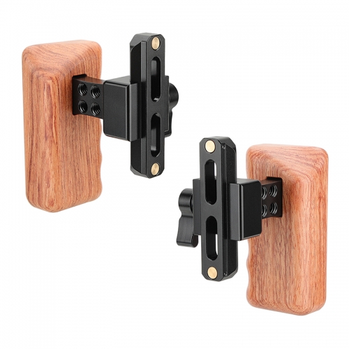 CAMVATE Wooden Handgrip (Right & Left Hand) Swat Rail Clamp & Safety Rail（70mm）