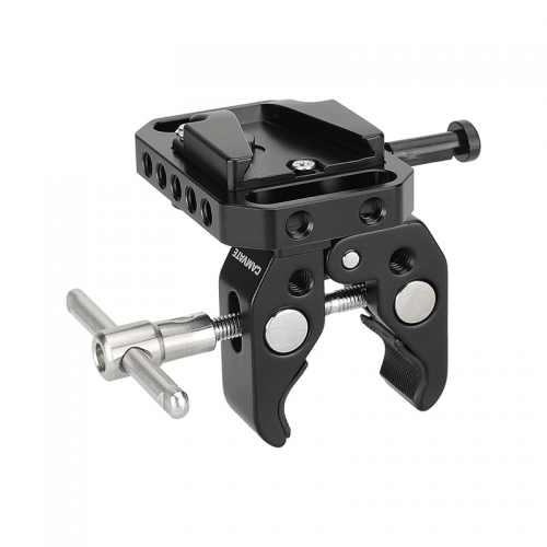 CAMVATE V-Lock Female Quick Release Mount Adapter + Multipurpose Super Crab Clamp For Photographic Devices