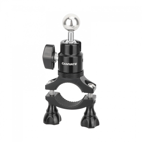 CAMVATE Handlebar Clamp Mount Holder with 17mm Ball & Adjustable Ball Head Mount