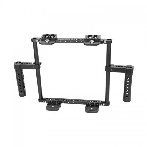 CAMVATE Dual Director's Monitor Cage with Cheese Plate-Style Handgrips