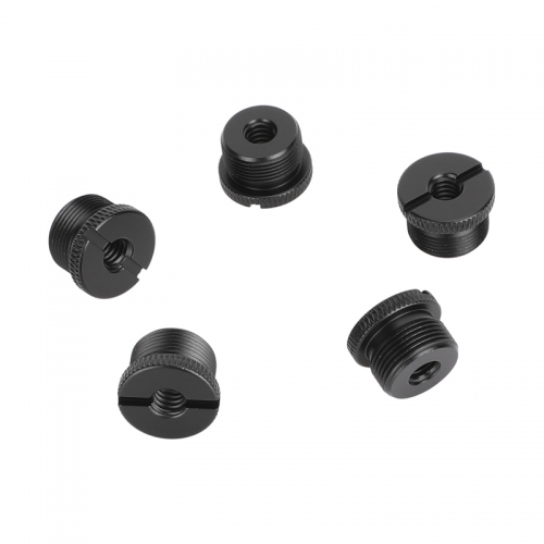 CAMVATE 1/4"-20 Female to 5/8"-27 Male Microphone Screw Adapter (5-Pack)