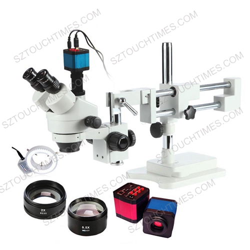3.5X-90X Trinocular Stereo Zoom Optical 14MP HDMI Camera Microscope with LED Light for Phone Repair