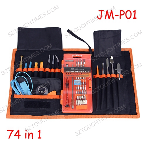 JAKEMY JM-P01 74 in 1 Professional Electronic Precision Screwdriver Set Hand Tool Box for iPhone PC Repair Tools Maintenance Bag