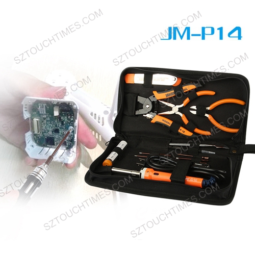 JAKEMY JM-P14 welding repair tools set toolbox bag for Electric Soldering Iron UAV Glider Model Wire Stripper Pliers Screwdriver