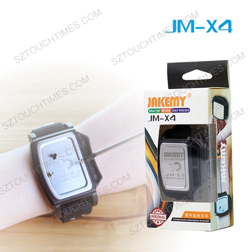 JAKEMY JM-X4 Magnetizer Demagnetizer Tool Powerful Magnetic Wrist Band Wristband Hold Small Metal Nut Screws Adsorption Bracelet