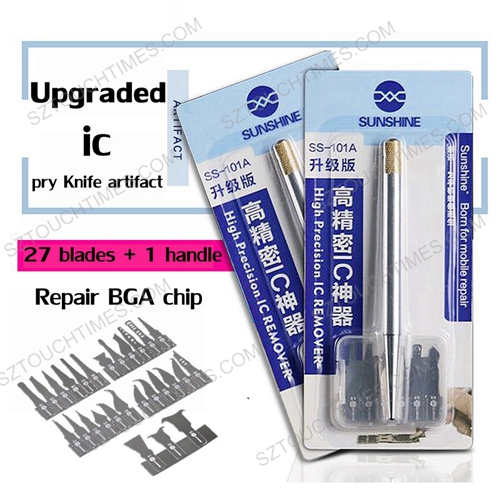 High Precision IC Remover SS-101A Cellphone Repair Disassemble NAND IC CHIP Knife for iPhone7/8/X Motherboard IC pry Knife artifact Shovel Glue blades