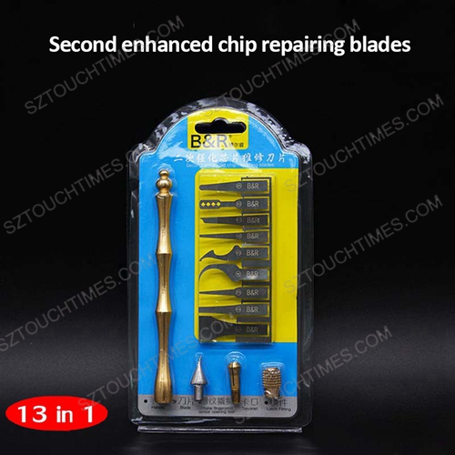 Newest BGA IC chip repair CPU blade dual function demolition tool for iPhone fingerprint sensor cover pening tool