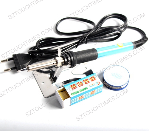 220V 60W Electrical Soldering Iron Adjustable Temperature Mini Soldering Station With Solder Wire Holder Paste Flux