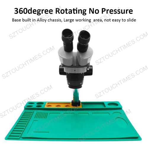 Mobile Phone Repairing Working Base Platform to Hold Microscope 360degree Rotation No pressure High-temperature Insulation Rubber Mat Workbench