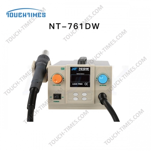 New Arrival NT 761DW 700W Soldering Rework Station Kit Digital Rework Station Hot Air Gun 100-450 Degree better than Quick