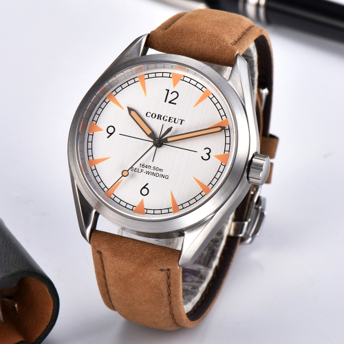 Corgeut Fashion Casual Automatic Watch Japan Miyota movement Luminous Hand