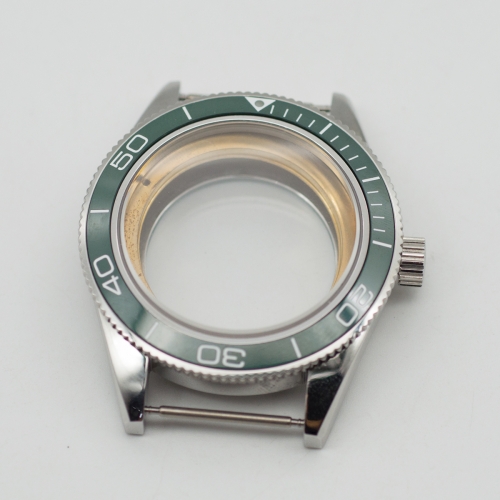 41mm green Ceramic Bezel Watch Case Sapphire Cystal Fit ETA 2836 miyota 82 series Movement