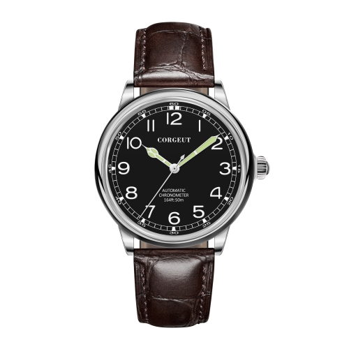 42mm Corgeut genuine leather strap watch miyota 8215 movement mechanical automatic wrist men watch