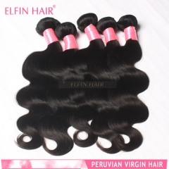 【13A 1PCS】Peruvian Body Wave Virgin Hair 8-36 Inch Grade 13A Elfin Hair