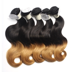 12-30 Inch 6A Grade #1B-27 Two Tone Ombre Body Wave Remy Hair Weave 100g/bundle