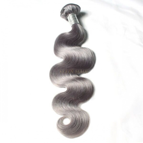 #50 Gray Hair Body Weave 12-26 Inch Thickness Bundle