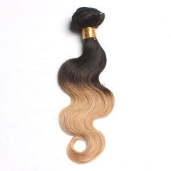 12-26 Inch #1b/27 Ombre Body Wave Remy Hair Weave 100g/bundle