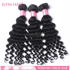 【13A 3PCS】Peruvian Virgin Deep Wave Unprocessed Human Hair Grade 13A