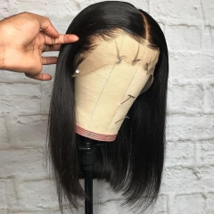 Elfin Hair 13*4 Transparent Lace Bob Wig 180% Density 10-14inch Straight Hair Lace Frontal Wig